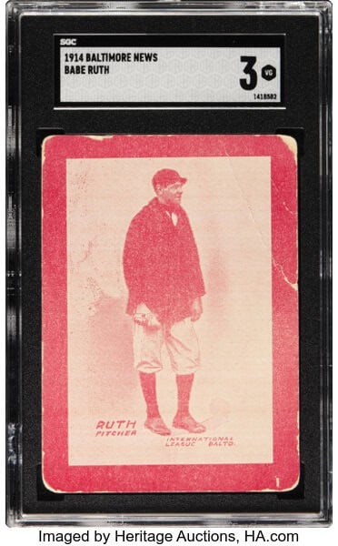 This Rare Babe Ruth Rookie Card Could Sell for More Than $7 Million 2 babe ruth rookie card