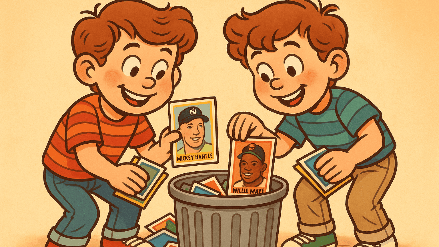 Twin Brothers Rescued Valuable Vintage Baseball Cards That Were Nearly Thrown Out