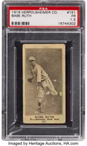 Could This Amazing 1916 Babe Ruth Card Top $250K at Auction? 2 1916 babe ruth card