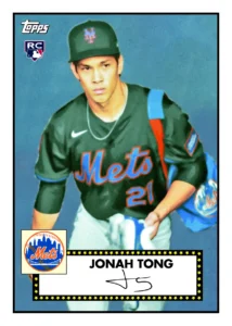Topps' 1952 Design Returns for 25 MLB Rookies in Series 1 Release 2 1952 design Jonah Tong card