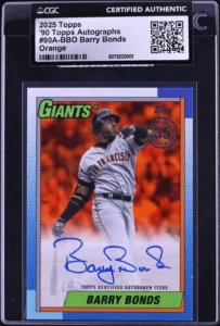 10 Incredible Topps Series 1 Baseball Autograph Cards For Serious Collectors 2 barry bonds
