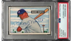 Autographed Mickey Mantle Rookie Card Breaks Record With $451K Sale 2 autographed mickey mantle rookie card